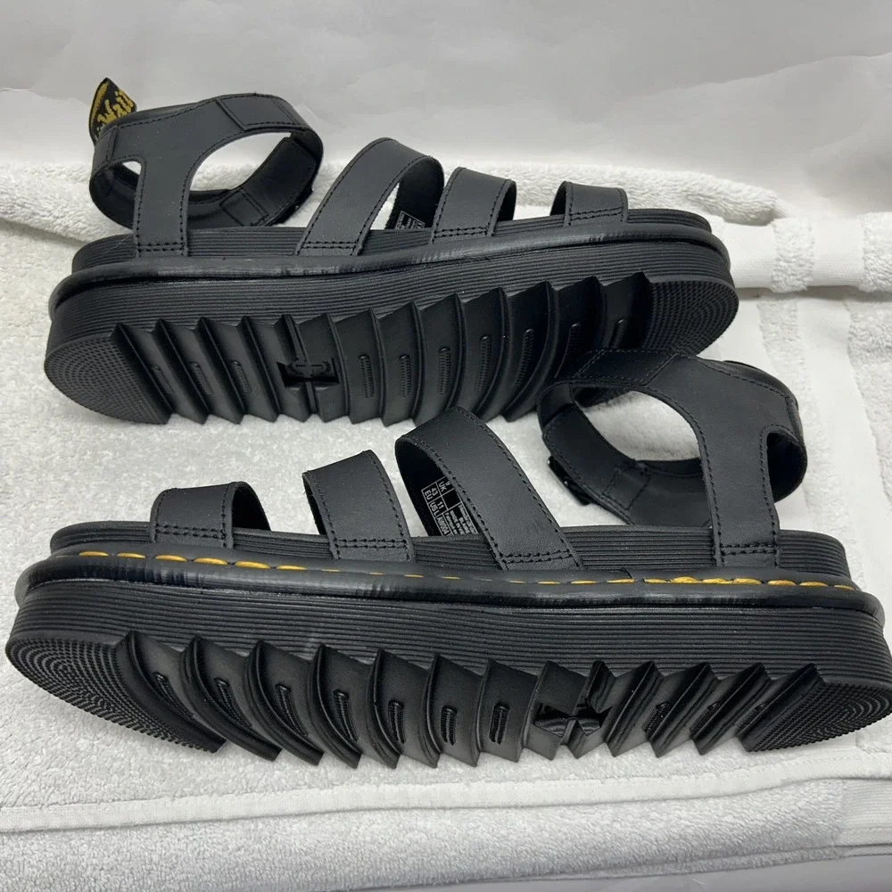 Dr Martens Womens Size 11 Black Blaire Hydro Leather Sandals New